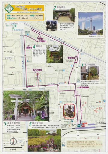 江東区ウォーキングマップ1 下町亀戸のご利益散策