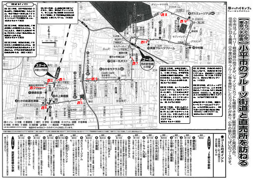 駅からハイキング 新小平駅～小平駅 直売所めぐり