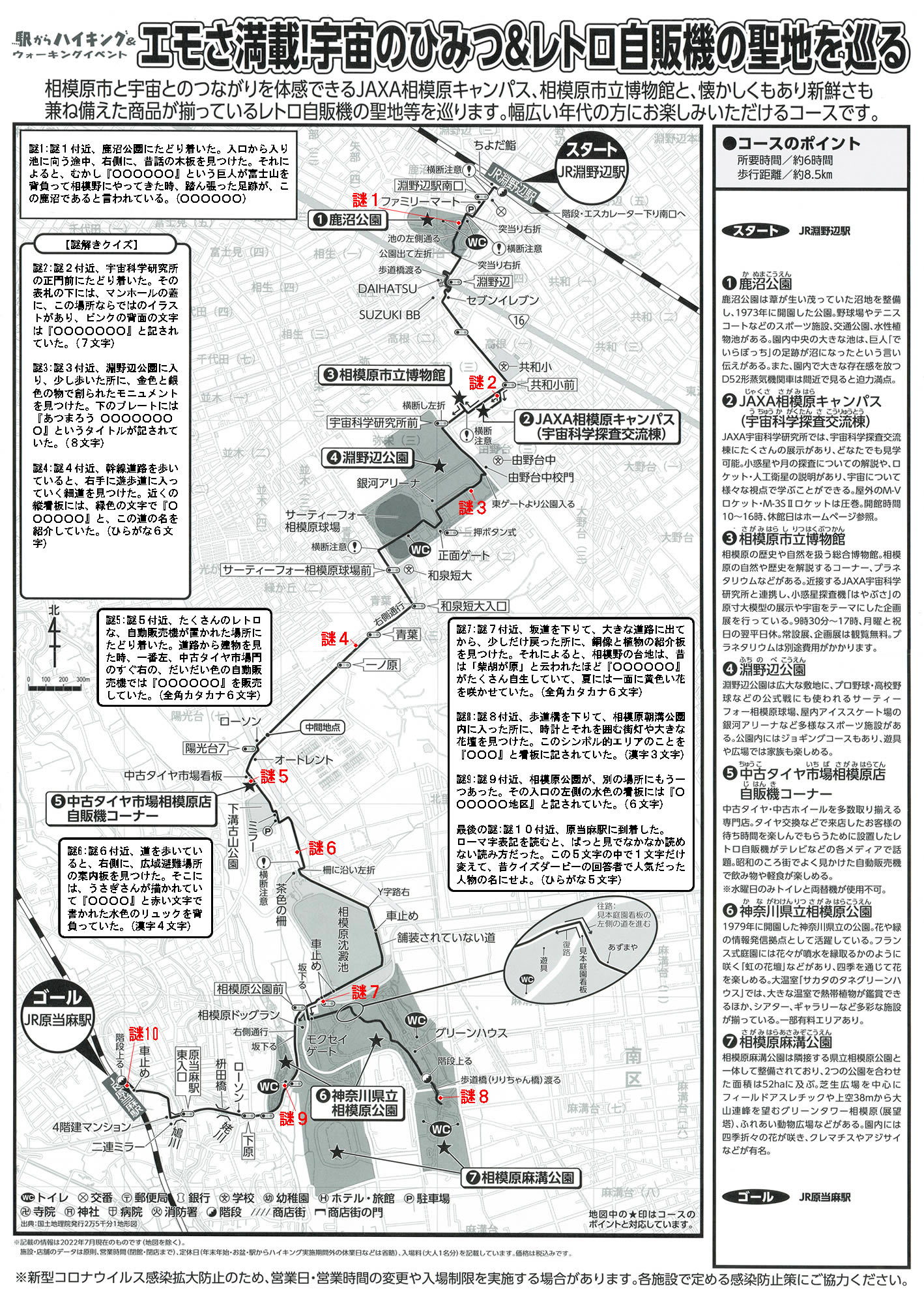 駅からハイキング 淵野辺駅～原当麻駅 相模原公園