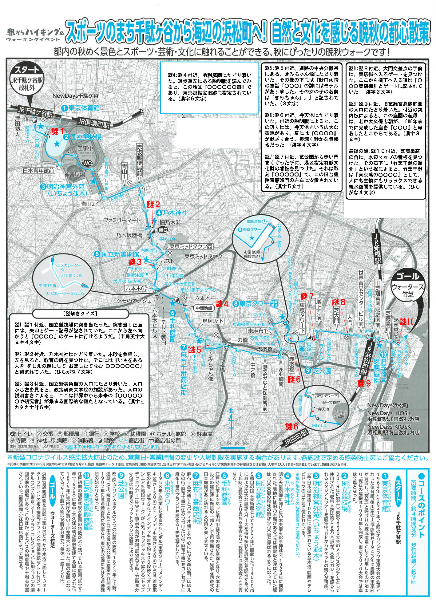 駅からハイキング 千駄ヶ谷駅～浜松町駅 都心散策