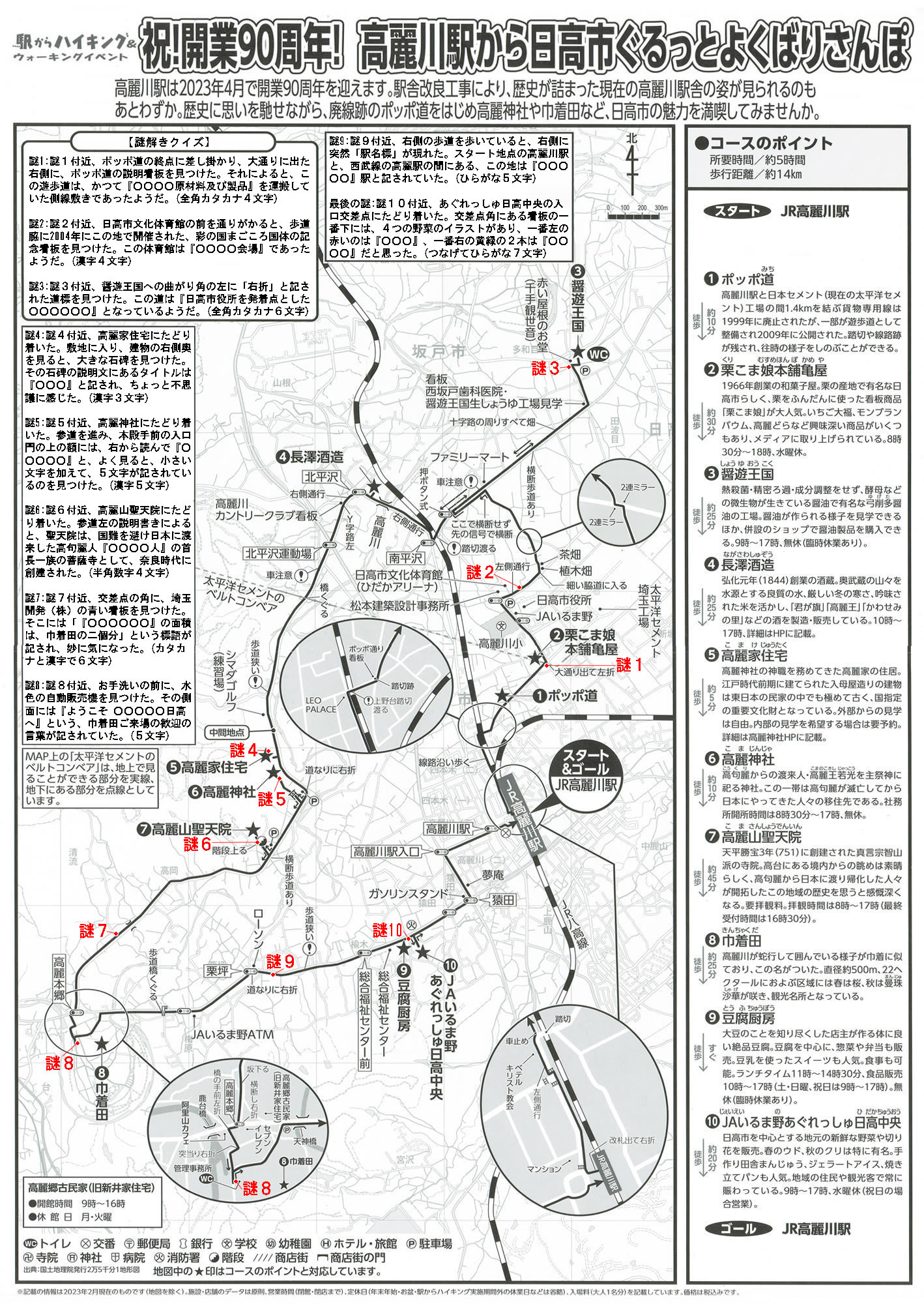 駅からハイキング 高麗川駅 ポッポ道 巾着田散策