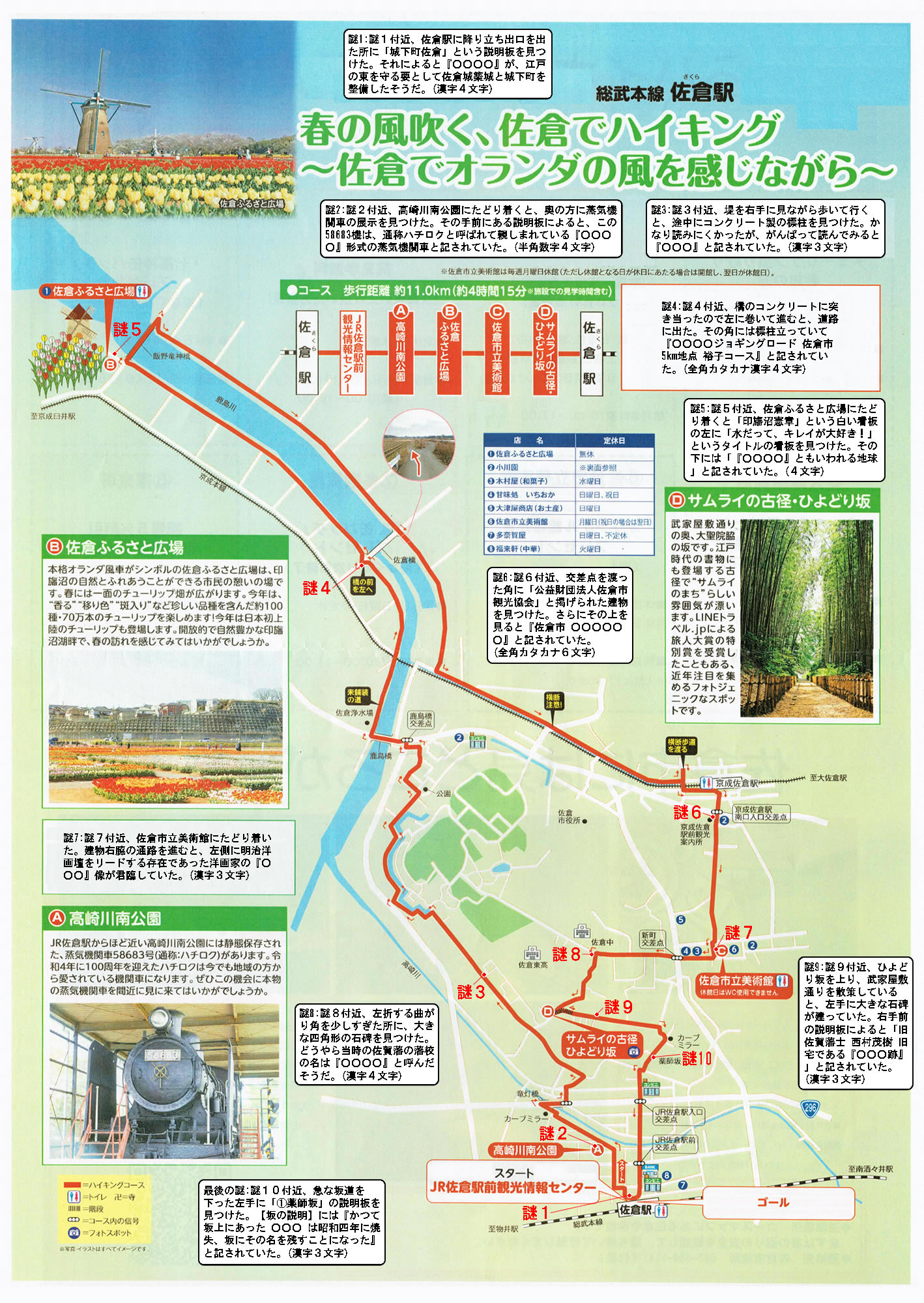 駅からハイキング 佐倉駅 佐倉ふるさと広場を散策