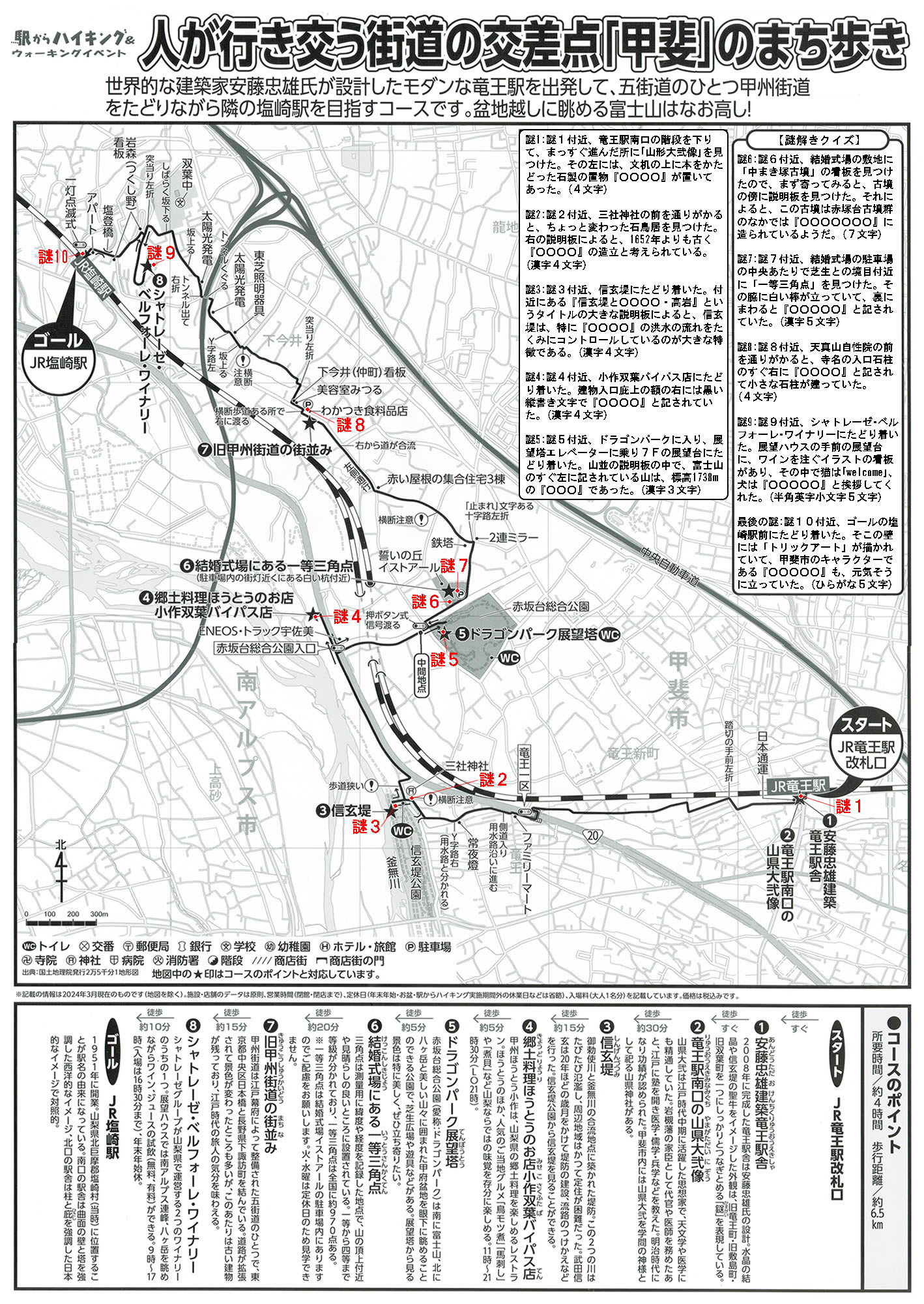 駅からハイキング 竜王駅～塩崎駅 ドラゴンパーク