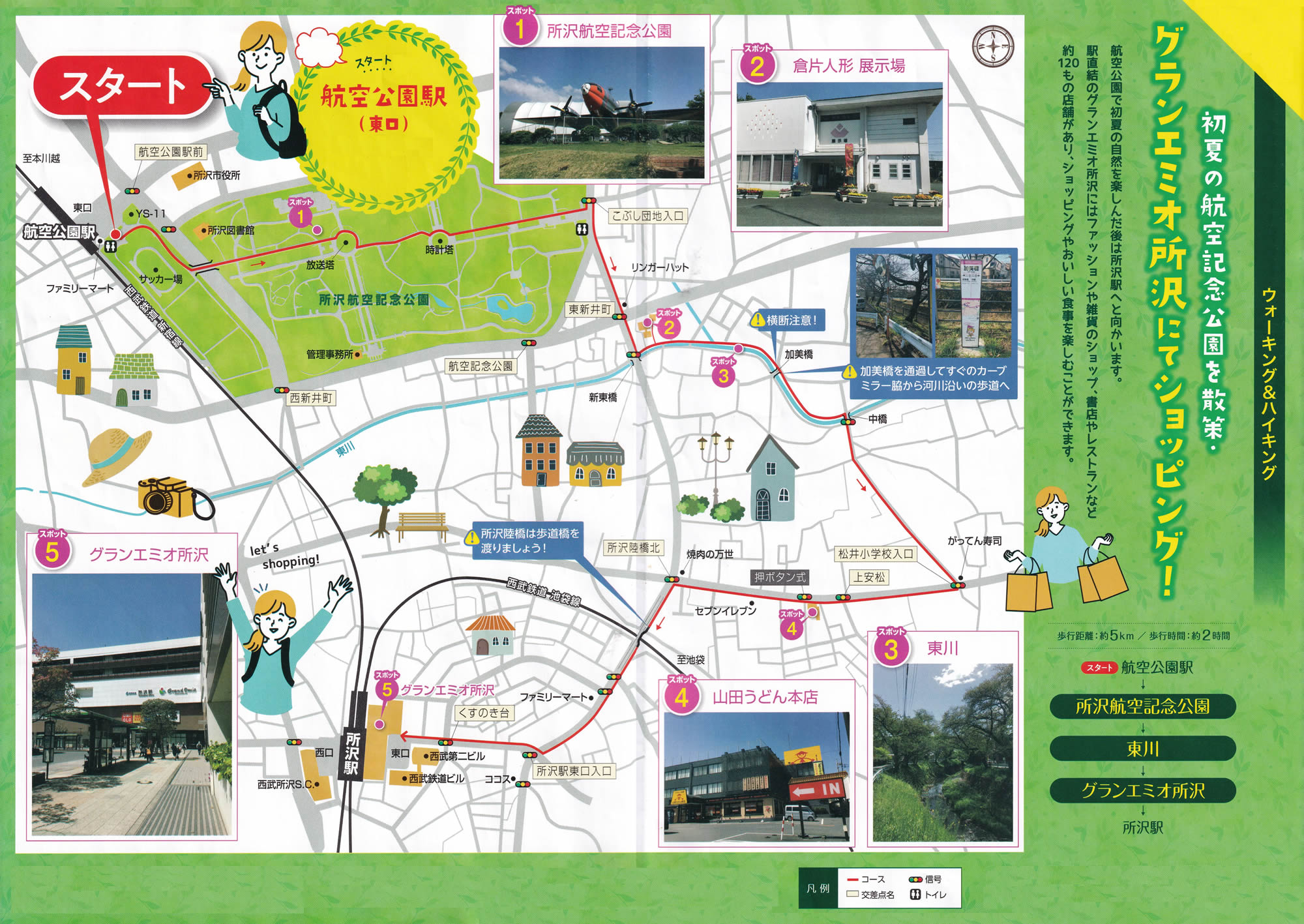 ウォーキング＆ハイキング 航空公園駅～所沢駅 2