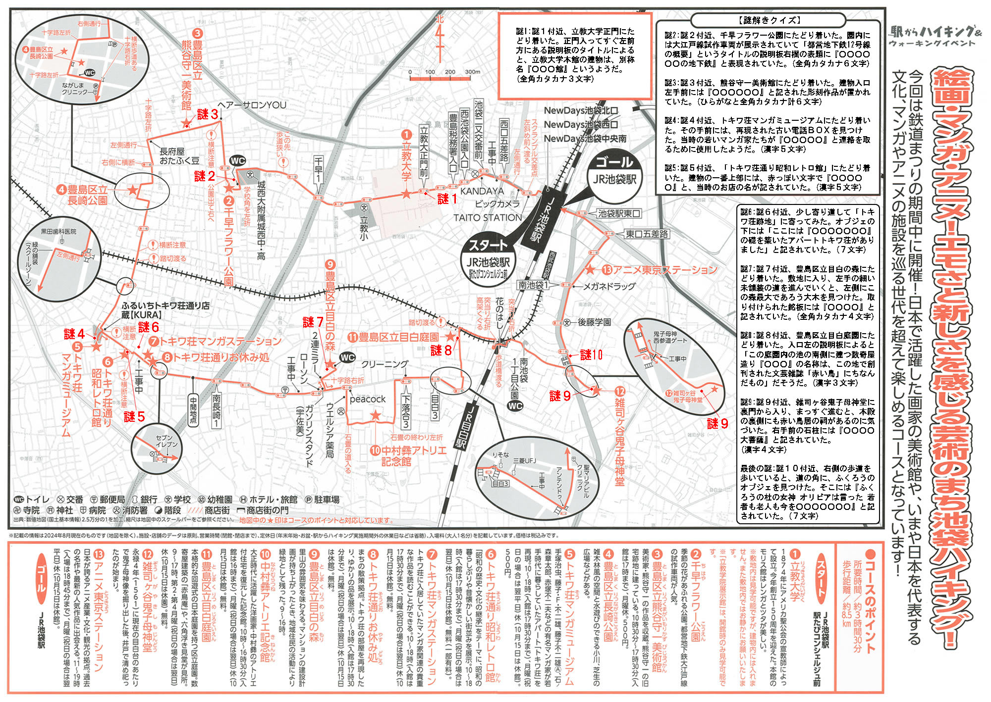 駅からハイキング 池袋駅 トキワ荘マンガの地巡り