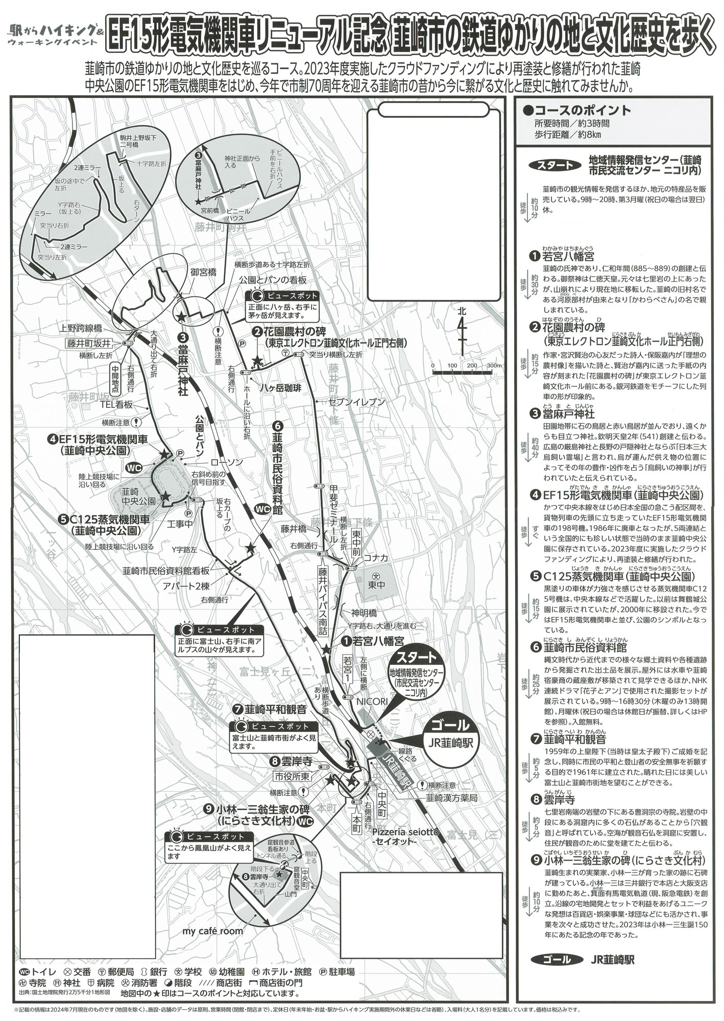 駅からハイキング 韮崎駅 韮崎中央公園 平和観音