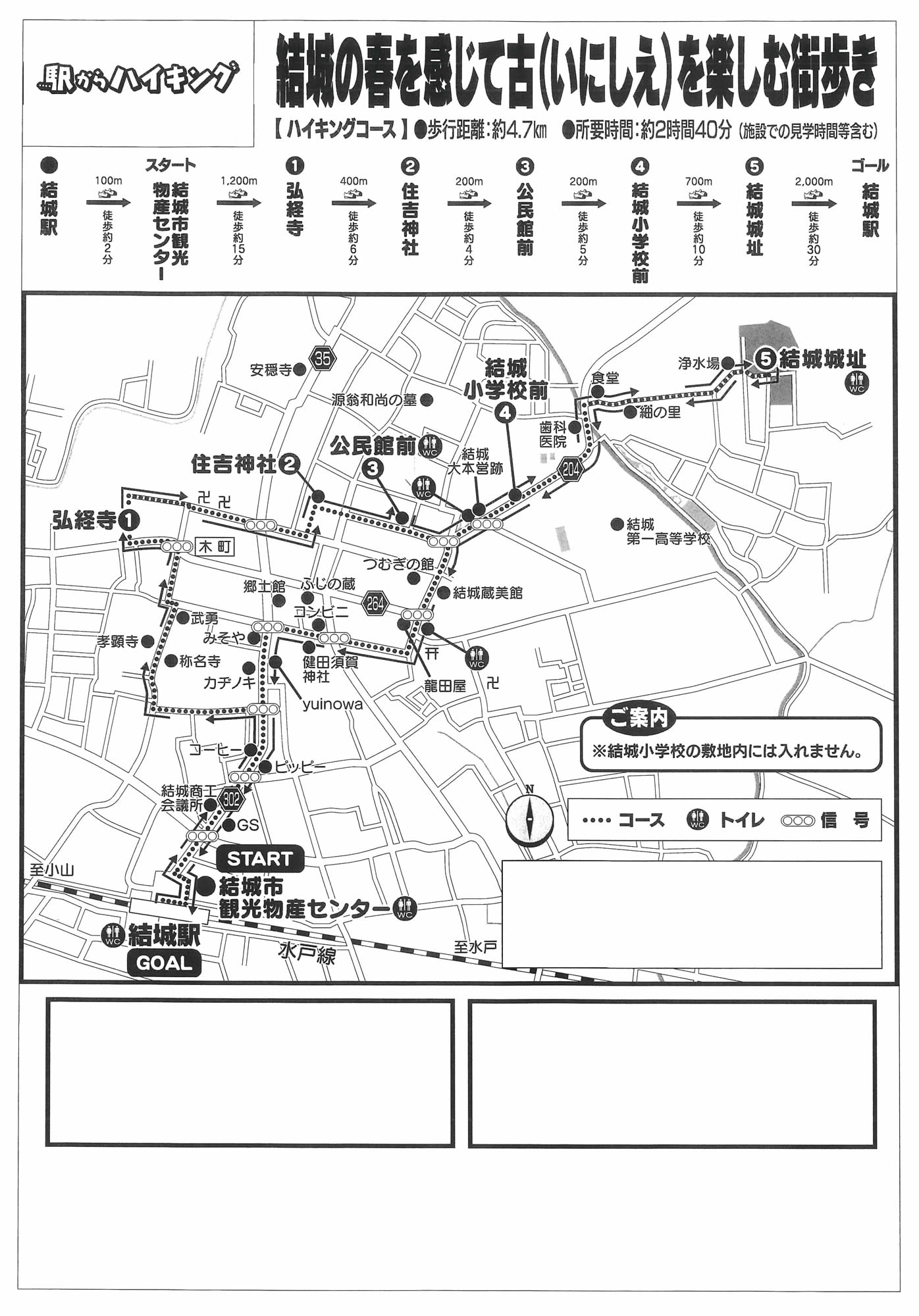 駅からハイキング 結城駅 住吉神社 結城城址散策