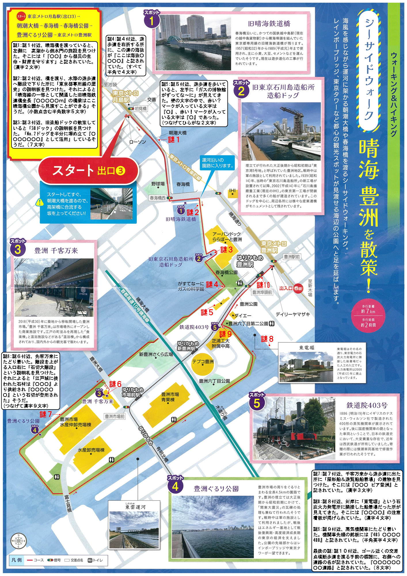 ウォーキング＆ハイキング 月島駅～豊洲駅 春梅橋