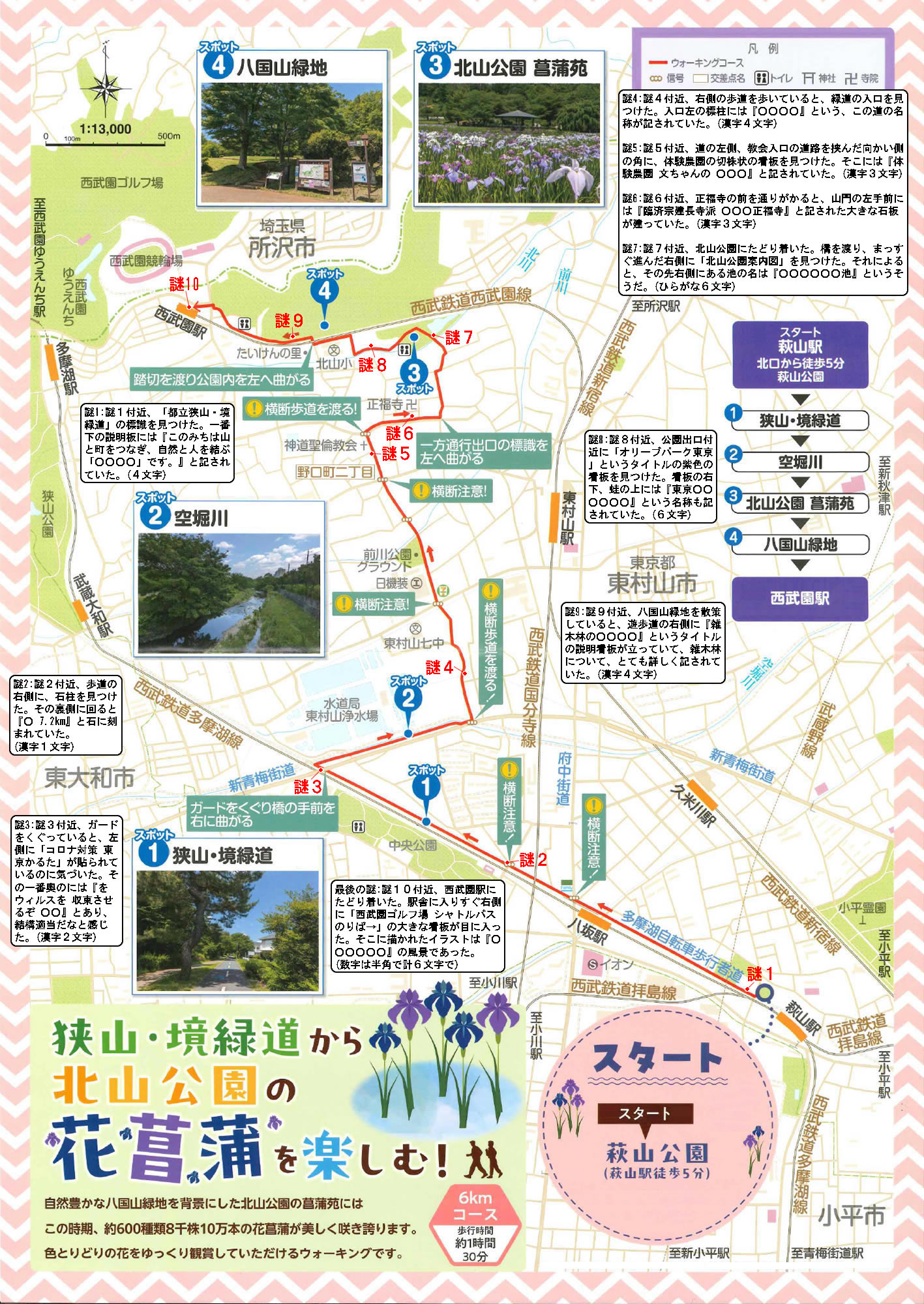 ウォーキング＆ハイキング 萩山駅～西武園駅 菖蒲