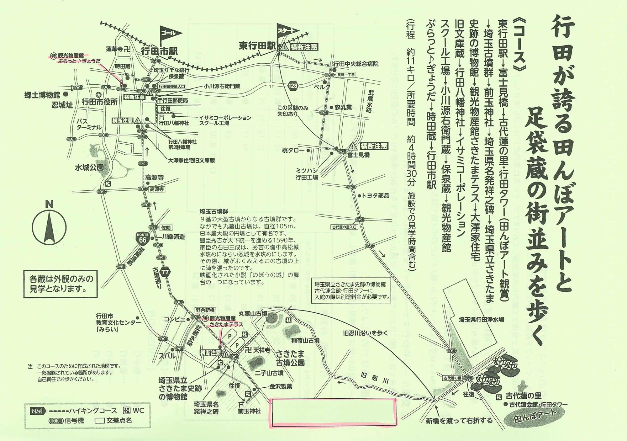 駅からハイキング 東行田駅～行田市 田んぼアート