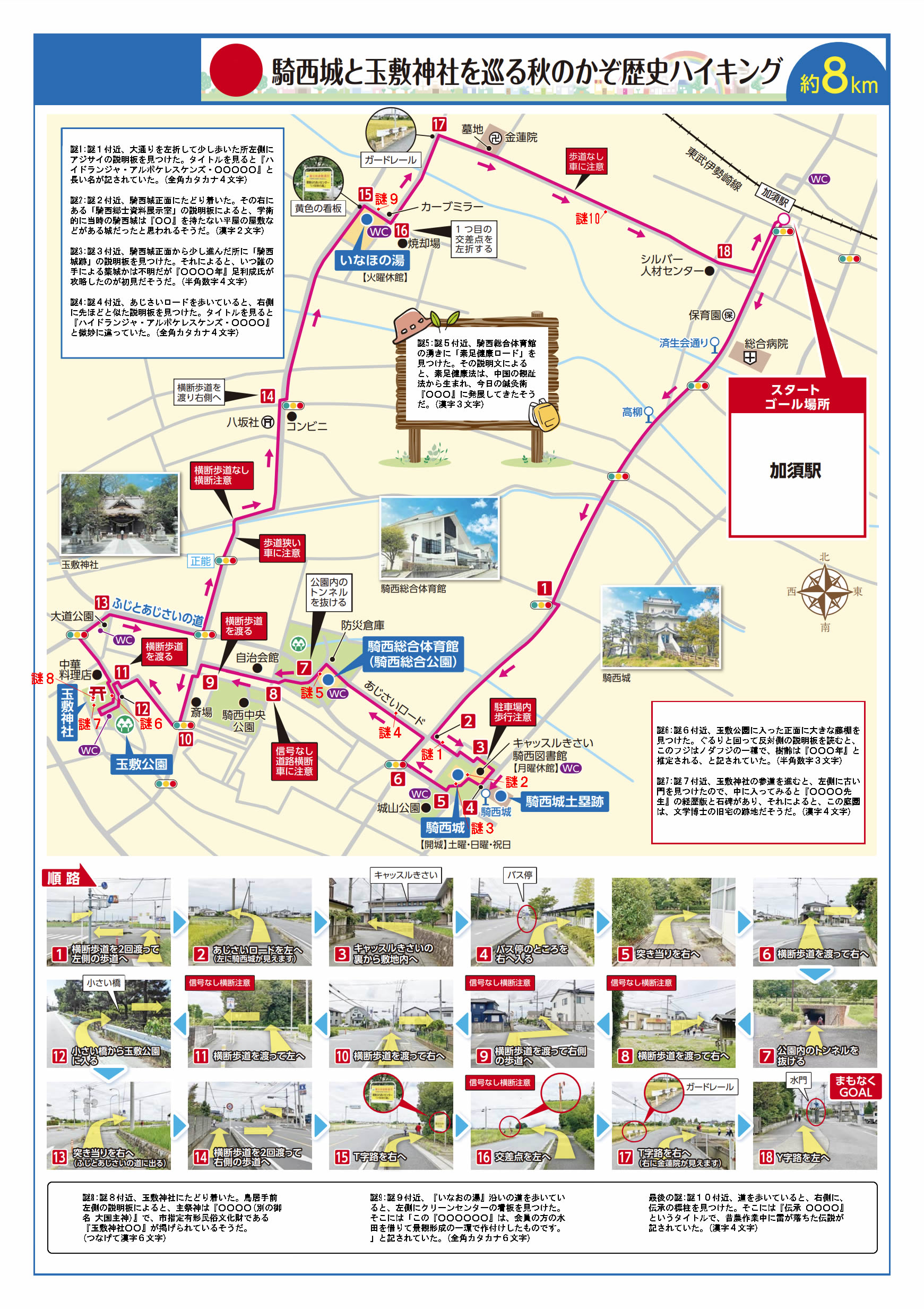 健康ハイキング 加須駅 騎西城 玉敷公園 玉敷神社