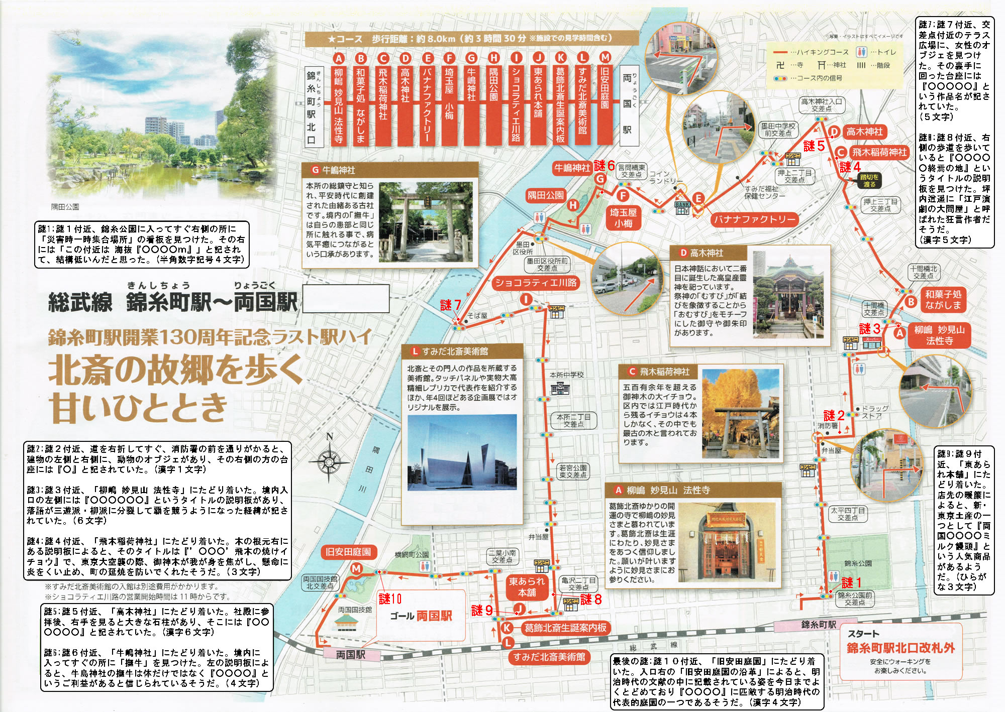 駅からハイキング 錦糸町駅～両国駅 隅田公園散策