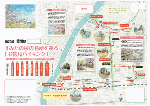 駅からハイキング 両国駅～浅草駅 大横川親水公園